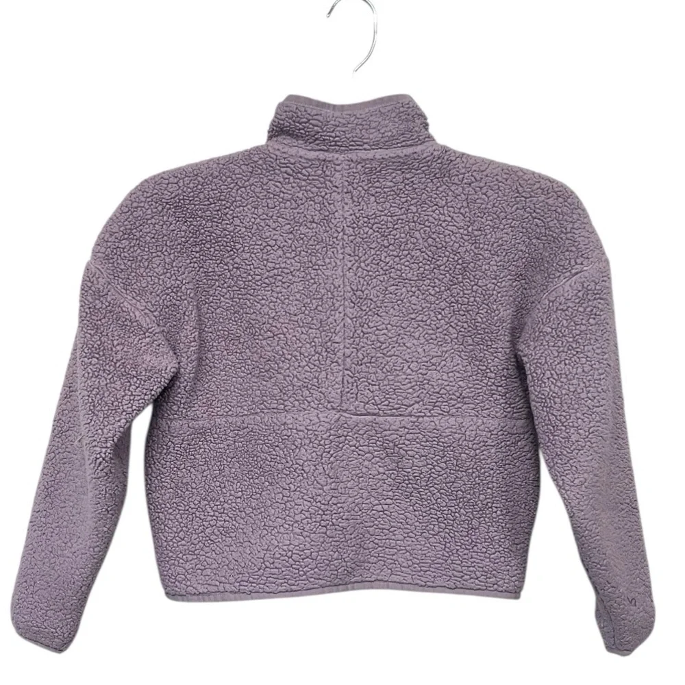 The North Face |‎ Girl's Fleece Sherpa Purple Lilac Bomber Jacket S 7-8
